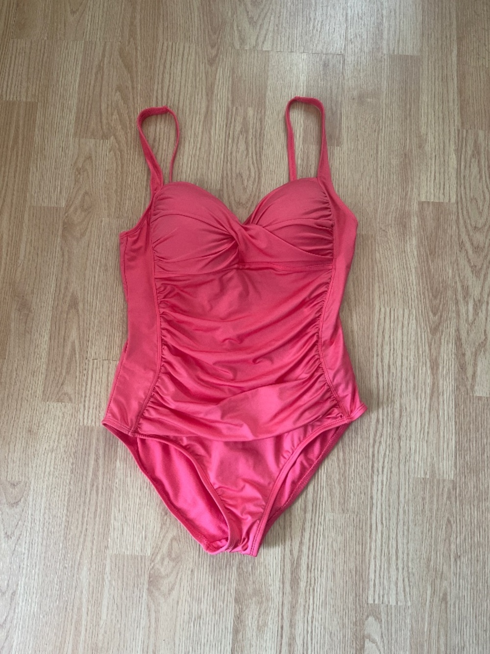 Liz Claiborne Light Pink One Piece Swimsuit w/ Tummy Control Size 14
